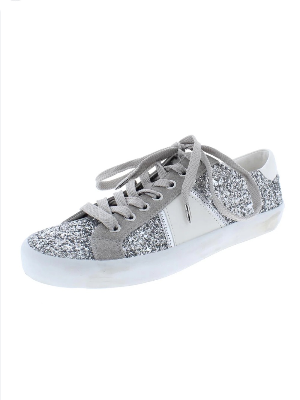 SAM EDELMAN Baylee Suede And Glitter Lace-Up  Sneakers